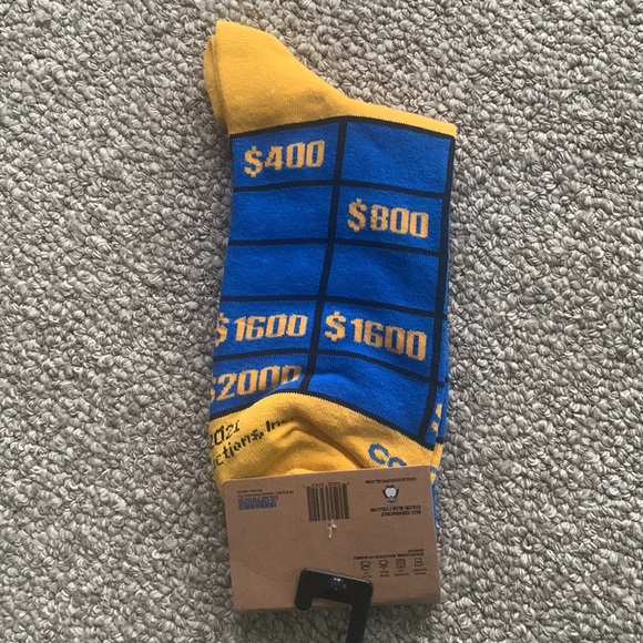 Jeopardy Socks Patterned Socks Unisex 8-12 NWOT - Picture 2 of 3